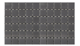 Ontario mos. (sur pt de sil.) 2x2 (12x20) gris foncé brillant 1,65 pc/feuille