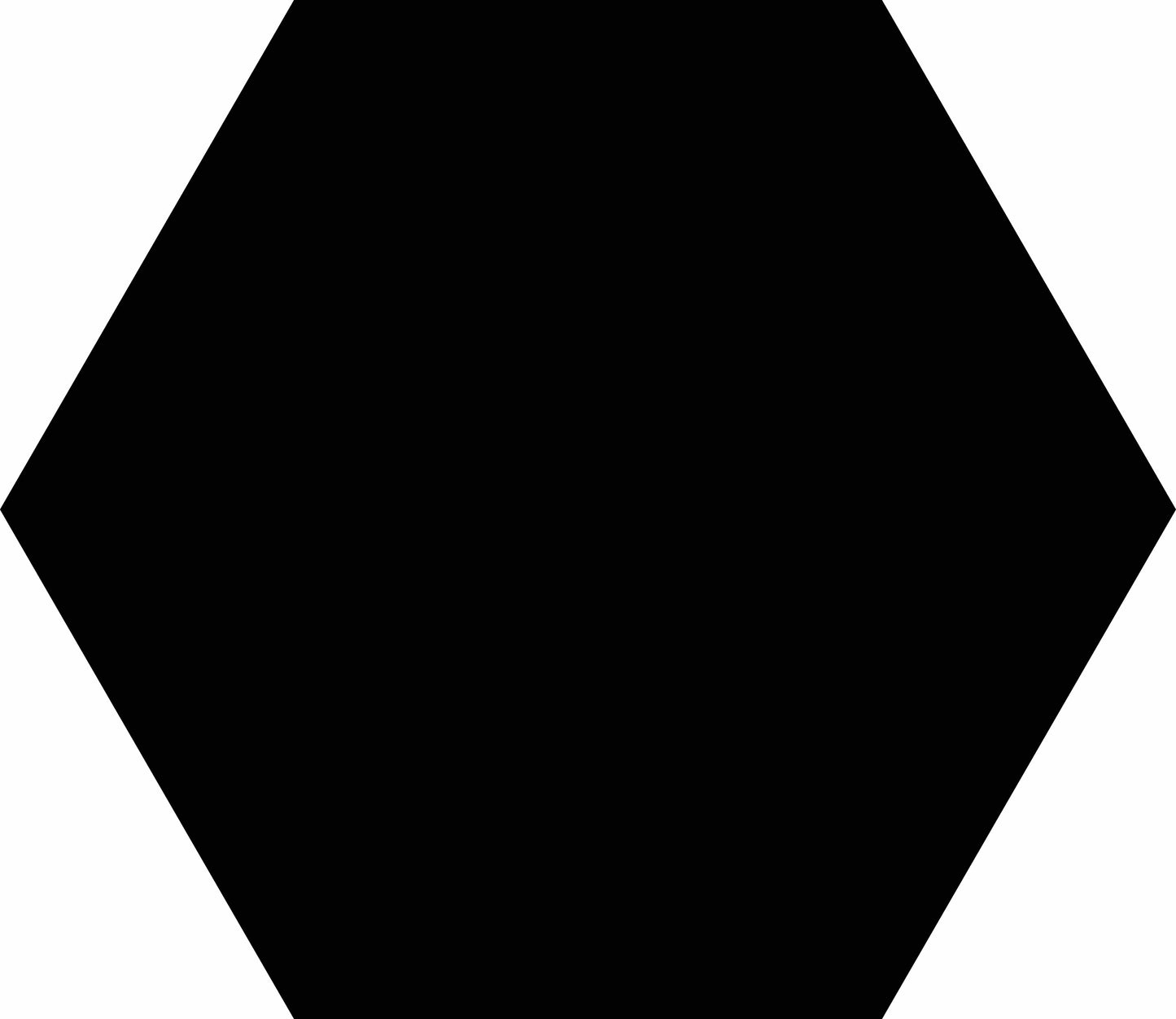 Element hexagone negro 9x9  8,15 pc/bte