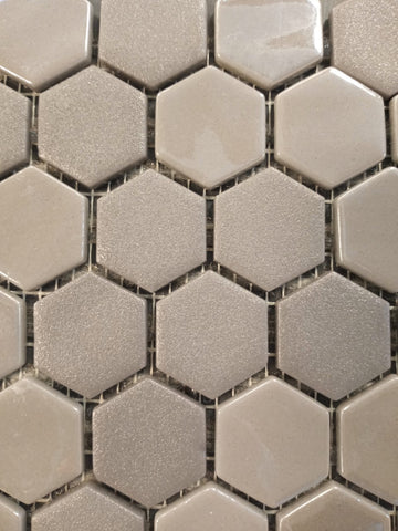 Onix hexagone stone grey mosaique 1x1 (12x12) épais.: 4.4mm 0,97 pc/feuille