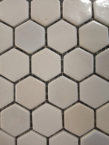 Onix hexagone white mosaique 1x1 (12x12) épais.: 4.4mm 0,97 pc/feuille