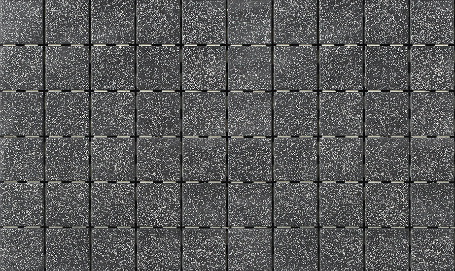 Quebec mos. 2x2 (12x20) noir moucheté mat 1,65 pc/feuille