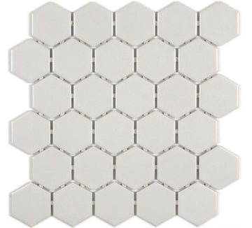 Ontario mosaique hexagone 2" gris tendre brillant (11,9 x 10,7) 0,82 pc/feuille