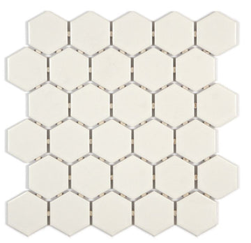 Ontario mosaique hexagone 2" biscuit mat (11,9 x 10,7) 0,82 pc/feuille